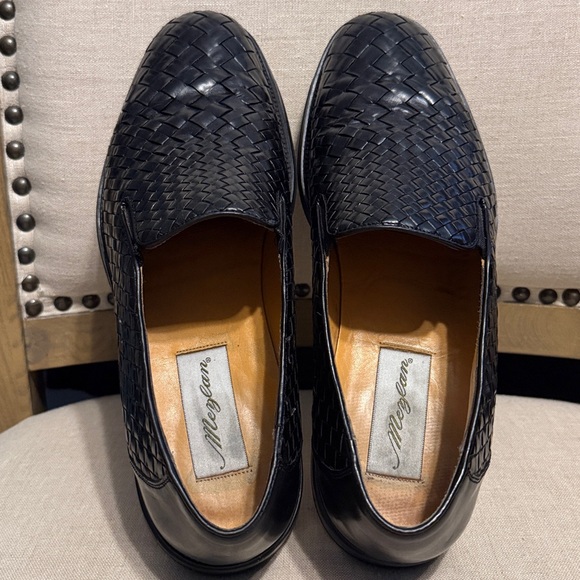 Mezlan Men’s Black Woven Leather Slip-On Loafers, Size 9.5 main image 13